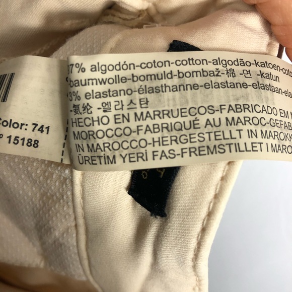 NWT Massimo Dutti Beige Cotton Flare Pants Sz 4 - Picture 7 of 7